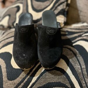 UGG Women's Classic Black Mules with stones